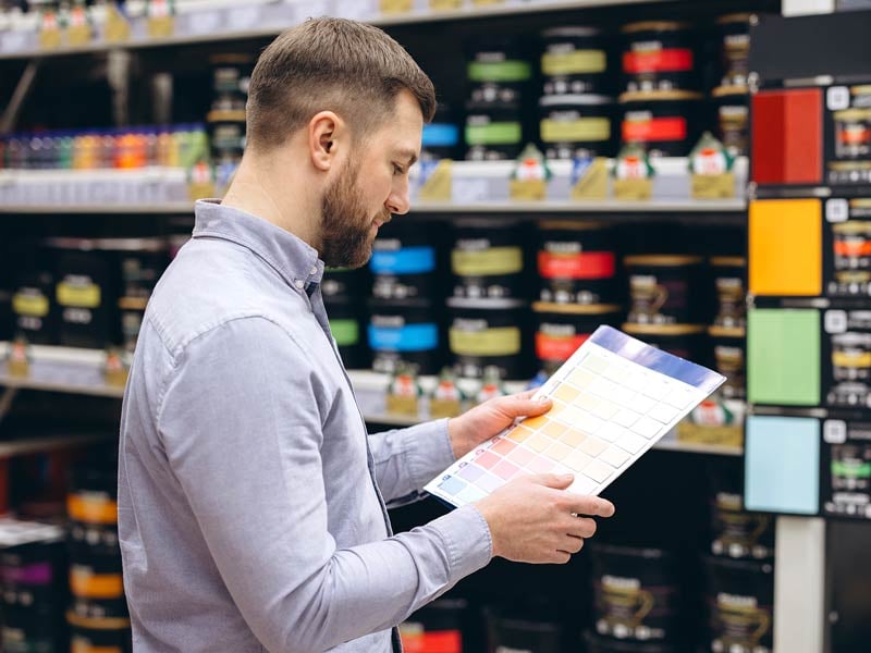 consumer products in a hardware store